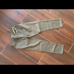 Olive/ army green mid rise ankle jean